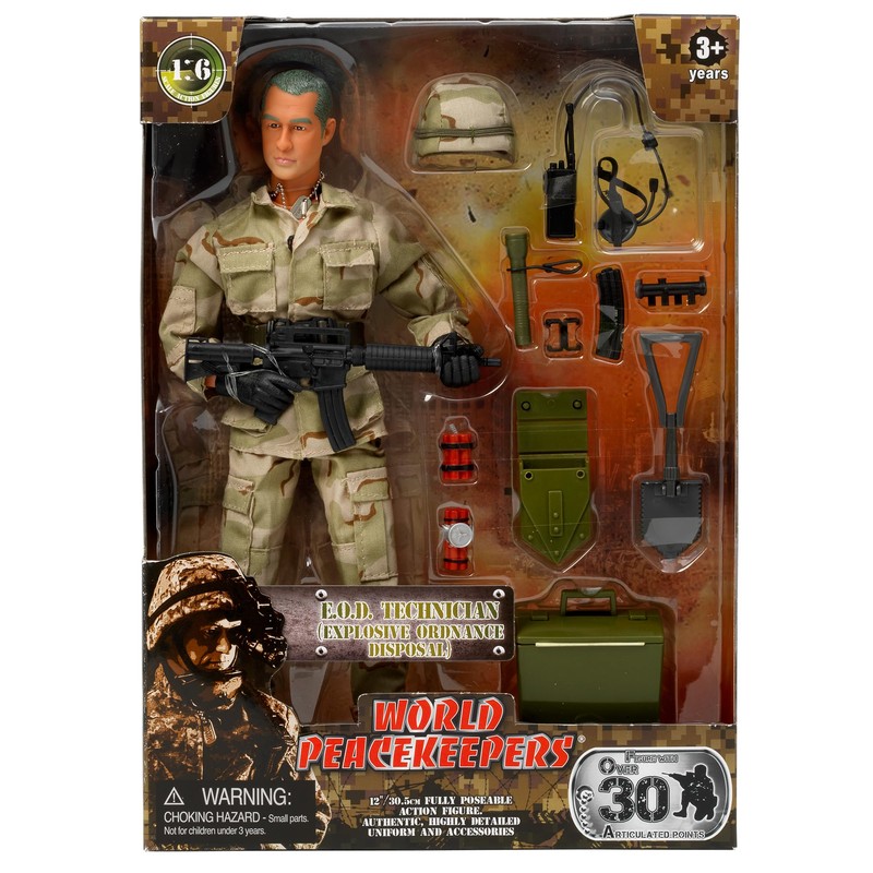 WORLD PEACEKEEPERS from Peterkin | 12" EOD Technician Action Figure