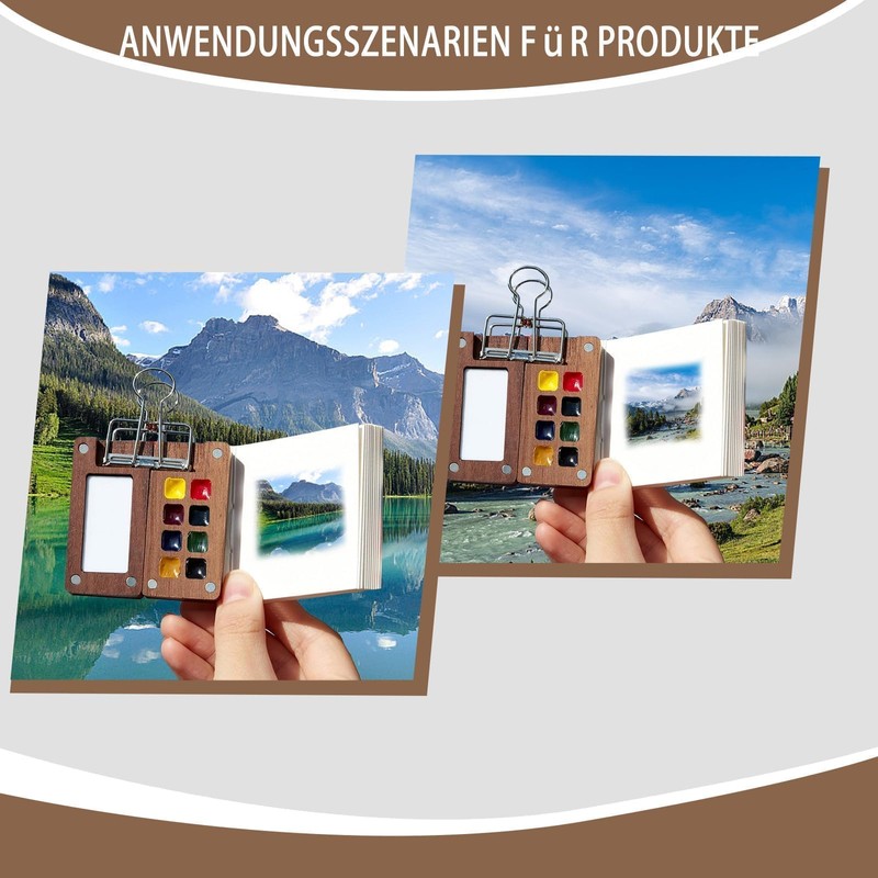 agogue 4 Piece Pocket Watercolour Set, Mini Watercolour Set for