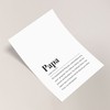 Papa Definition Poster DIN A4