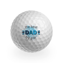 DV DESIGN 3 x Golf Balls - Best Dad By Par Pun Birthday Joke Funny Birthday Golfing Golfer Fan Club Sport Father Daddy Ever Men Ball Gift #GB0043