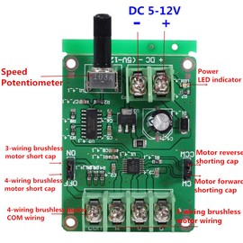9V-12V DC Brushless Motor Driver Controller Board Module for Hard Drive 3 Wire 4 Wire