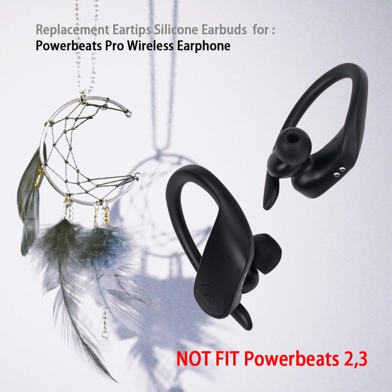Replacement Eartips Compatible with Powerbeats Pro Wireless Earphone Headphones Soft