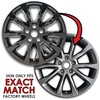 Elite Auto Chrome 17" Gloss Black Wheel Skin Kit fits
