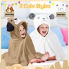 Preboun 2 Pcs Kid Hooded Bath Towel Toddler Towel 27.5