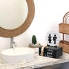 Bathroom Shelf Decor Farmhouse Funny Bathroom Decor Signs,3D Round Shiplap