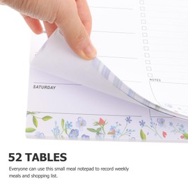 TEHAUX Planner Magnetic Shopping List Weekly Meal Plan Fridge Calendar Magnetic Food Notepad for Sustainable Cooking