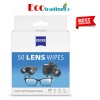 ZEISS Gentle and Thorough Cleaning Eyeglass Lens Cleaner Wipes, 50