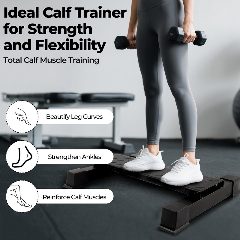Olenyer Steel Calf Raise Bar for Home Gym, Standing Calf