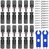 Solar Panel Connectors, 12 Pair Male/Female Solar Plugs, IP67 Waterproof
