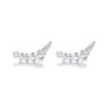 Earrings, Silver 925, Gold, 18K Coating, Hypoallergenic, CZ Diamond, Smile