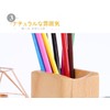 Pen Stand, Wooden, Square, Multifunctional, Pen Stand, Stylish, Brush-raised, Wood,