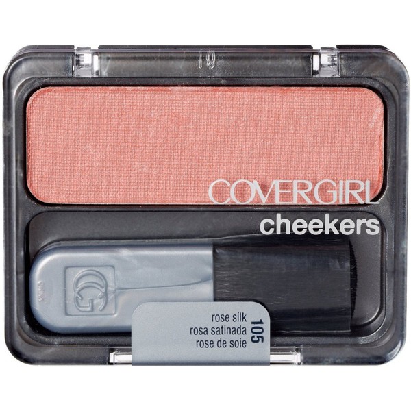CoverGirl Cheekers Blush, Rose Silk [105], 0.12 oz (Pack of 2)
