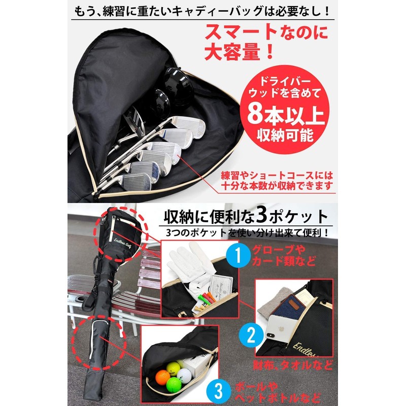 ENDLESS GOLF Golf Club Case, Holds Up to 8 Clubs,