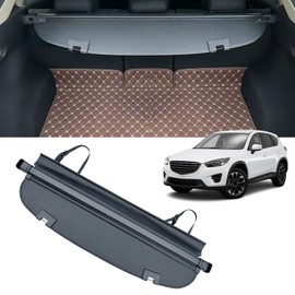 AUXKO Retractable Cargo Cover for Mazda CX-5 2017~2024, Trunk Cargo Cover Luggage Security Shade Cover for 2022 2023 2024 Mazda CX-5 Shielding Shade Anti-Peeping Luggage Privacy Screen, Carbon Fiber