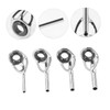 Kisangel 16pcs Stainless Steel Fishing Rod Guide Set Durable Ceramic