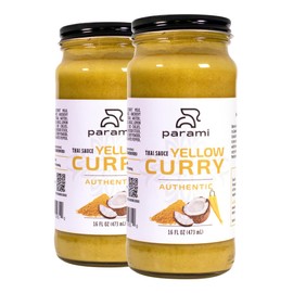 Parami Thai Yellow Curry Sauce, Pack of 2, Size 16 OZ (Gluten Free, Dairy Free, Nut Free)