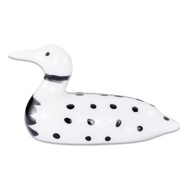 Loon Decor Wildlife Decor Home Decor Office Decor Loon Statue Office Decorations Gifts for Men Gifts for Women Common Loon Figurine Small Statue Carving Decoration (White Loon)