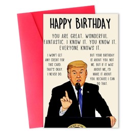 ACHICGIRL Funny Birthday Card for Women Men, Humorous Birthday Gifts Card for Dad or Mom, Birthday Decorations for Husband Wife, Unique Bday Gifts Ideas for Him Her
