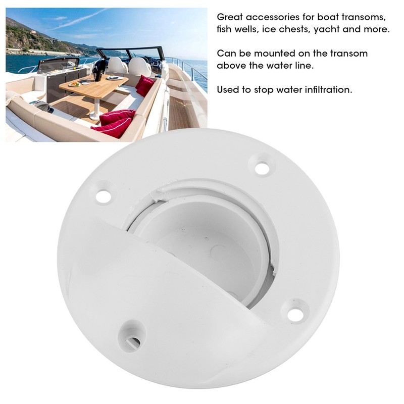 Universal Transom Drain Scupper Valve Deck Mount Bung Stopper Marine