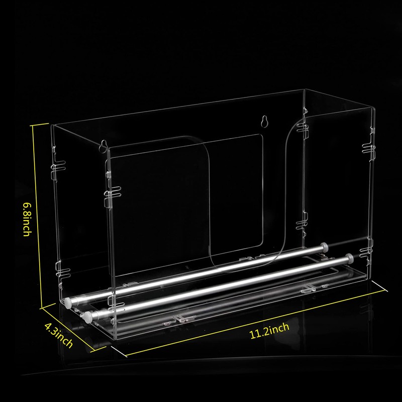 Evron Paper Towel Dispenser Countertop & Wall Mount Clear One-Hand