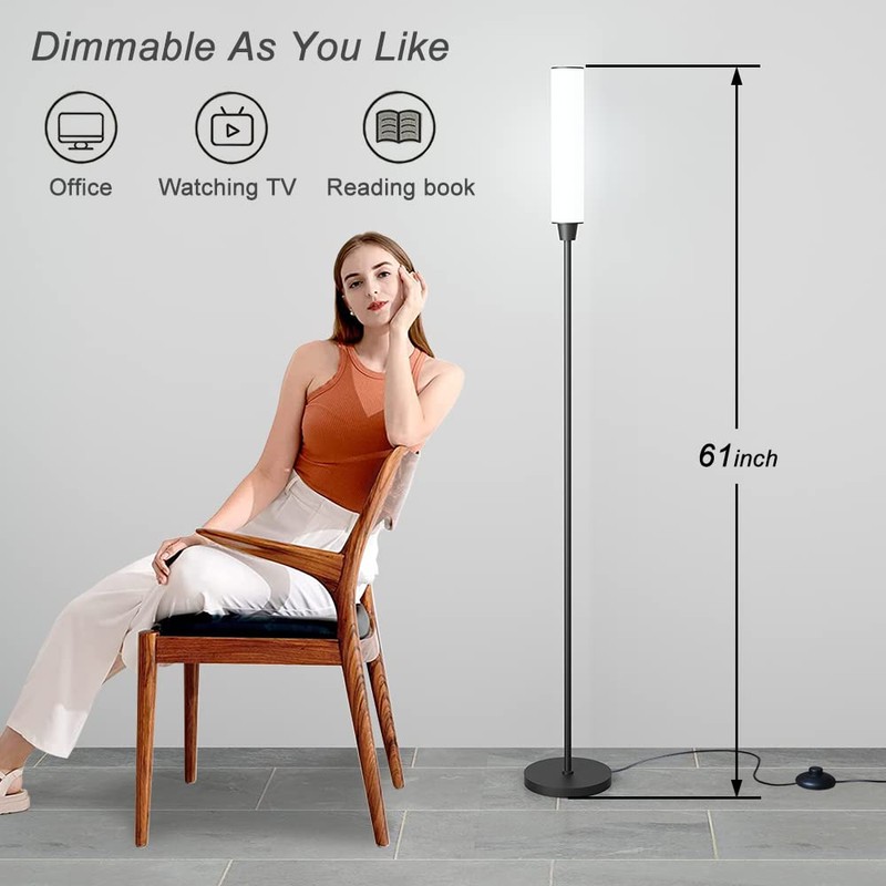 Nukanu Floor Lamp with Remote Control,Bright Floor Lamps for Living