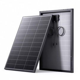 N-Type 16BB 100 Watt Solar Panel, Compact 12V 100W Solar Panel, 25% High Efficiency Monocrystalline PV Modules, Ideal for RV, Trailer, Camper, Van, Marine, Rooftop, Home, Off-Grid (100w Single Panel)