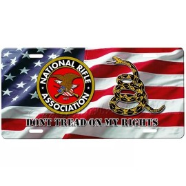 Onestopairbrushshop NRA National Rifle Association License Plate
