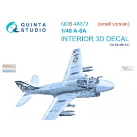 Quinta Studio QTSQDS48372 1:48 Quinta Studio Interior 3D Decal - A-6A Intruder (KIN kit)