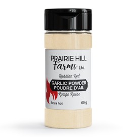 Prairie Hill Farms Freeze Dried Garlic Powder. 100% Made In Canada. Natural Garlic Granules, Gluten Free Seasoning for Cooking, Sauces & Marinades. 60g (Pack of 1)