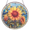 CREATCABIN Sunflower Suncatcher Stained Window Hangings Acrylic Window Panel Glass