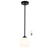 MAYNA 1 Pack Modern Pendant Lights Kitchen Island, Matte Black