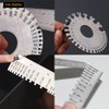 2 Pieces Wire Gauge Measurement Tool, Stainless Steel Thickness Gauges,