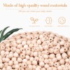 JHWELRG 10mm Holzperlen zum Auffädeln,340 Stück Natürliche holzkugeln mit Loch