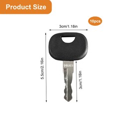 TUKEVA Pack of 10 14603 Ignition Keys Universal Construction Machinery Key Replacement Ignition Key Kit Ignition Key for Construction Machines Forklift Ignition Key for Small Excavator Forklift Wheel