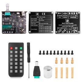 Alnicov HiFi-grade 50W+50W Stereo Bluetooth digital power amplifier board module dual channel with remote control Y50L