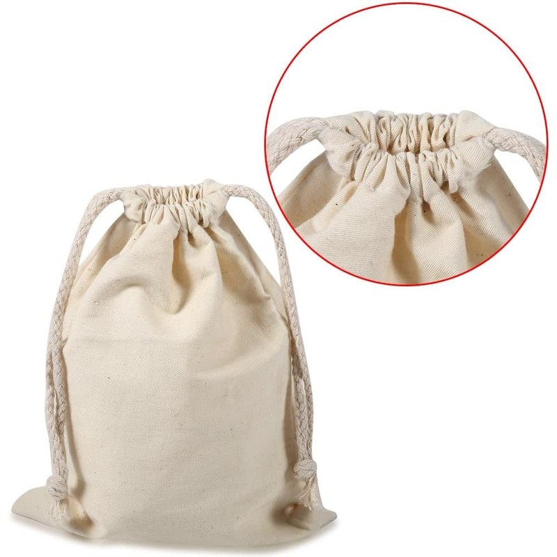 Uadme Cotton bag, cotton bag with drawstring, 22 x 28