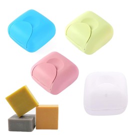 4Pcs Soap Dish with Lid Travel Soap Case Box Closable Soap Bar Dish Leakproof Soap Box for Shower Travel Hiking Bathroom School Gym and Camp