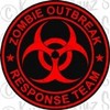 4" Zombie Outbreak Response Team Sticker Black and Red