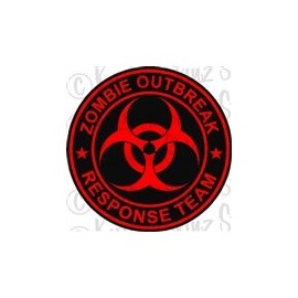 4" Zombie Outbreak Response Team Sticker Black and Red