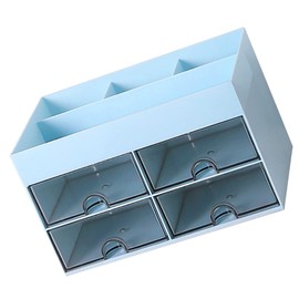 NOLITOY Desk Organizer Multi Transparent Storage Case for Stationery and Cosmetics Material Efficient Compartment Organizer for Desktop Bathroom Use