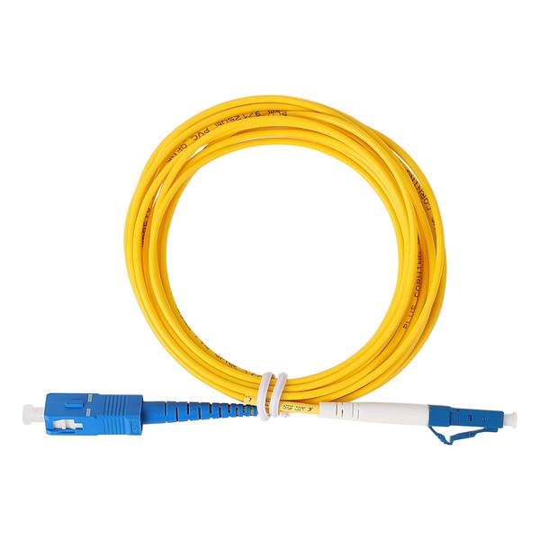 uxcell LC to S C Fiber Optic Internet Cable Optical Quick Connector 2.9m Single Mode Replacement Fiber Jumper Patch Cable Optical Extension Cord 2mm for Residential Fiber Network