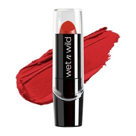 Wet n Wild Labial Silk Finish Cherry Frost 3.5 g – Lipstick Rojo Intenso Cremoso e Hidratante, Barra de Labios Satinada de Larga Duración, Labial Económico que Hidrata y Cubre, Maquillaje Profesional de Labios Elegante y Sofisticado