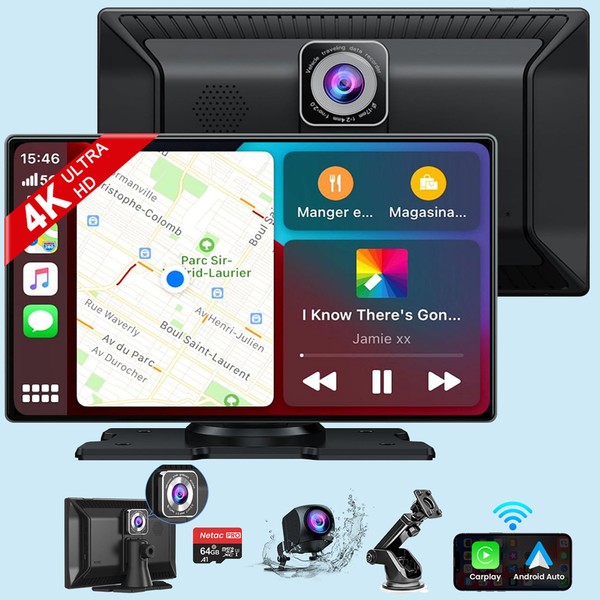 Wireless CarPlay & Android Auto Car Screen 9 Inch Wireless
