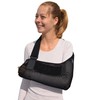 Adult ONE Size Arm Sling Shoulder Support (Black/Black) Medically Approved,