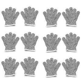 XKMT- In/Outdoor Children Kid (Size XXS x 6set) Cut-Resistant Gloves Level 5 Protection Stretch Safety Cutting Gloves In/Outdoor Kitchen Work Grade [P/N: ET-TOOL032-XXS X6-GRAY ]