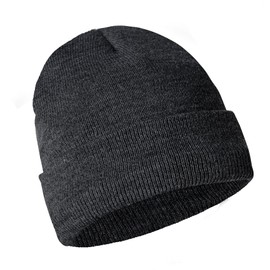 Slouchy Beanie for Women Men Unisex Winter Beanie Hats Knit Beanies Skull Cap Dark Grey