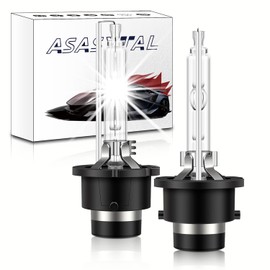 Asasytal D2S Xenon Bulbs 6000K Diamond White High Low Beam 12V Car Light 35W Replacement Bulb, 2 Pcs