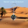 Keyring Compass, Floating Dial Liquid Filled Ball Keyring Compass for