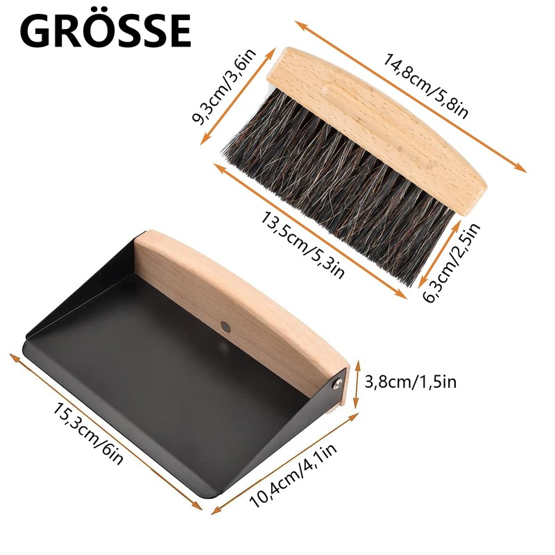 Table Brush, Table Brush, Mini Broom Table Brush, Metal Dustpan,