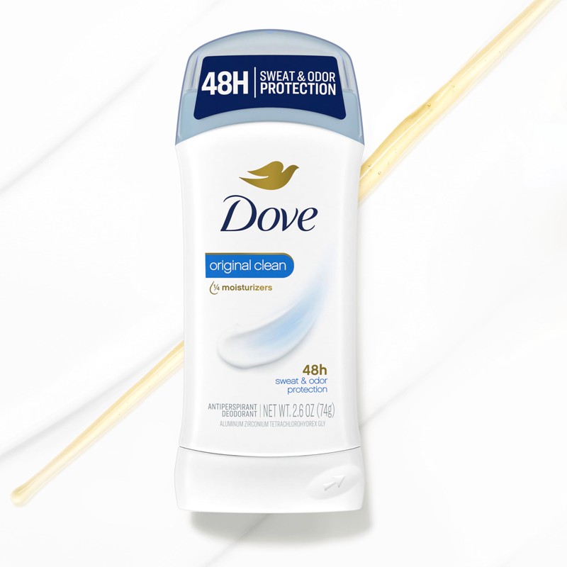 Dove Invisible Solid Antiperspirant Deodorant Stick 2 Count Original Clean,